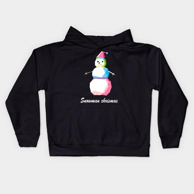 Christmas Day 2020 Snowman Kids Hoodie by Yopi